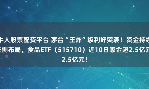 牛人股票配资平台 茅台“王炸”级利好突袭！资金持续左侧布局，食品ETF（515710）近10日吸金超2.5亿元！